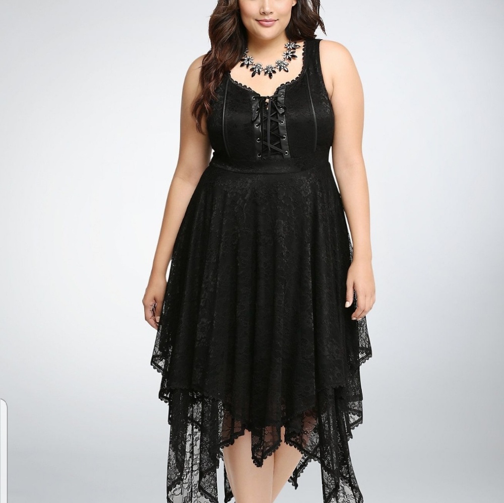 Black Lace Torrid Corset Dress